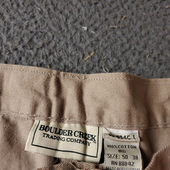 Boulder Creek Trading Cargo Pants Big Tall Mens Size 50 38L Cream Beige Chino Kh - Picture 3 of 7